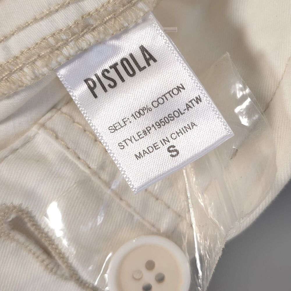 PISTOLA Women's Jumpsuit SMALL Ivory Short Sleeve Button Front P1950SOL-ATW - Picture 13 of 16